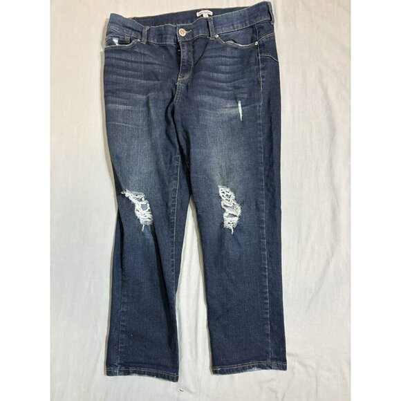 Juicy Couture Denim - Women’s Juicy Couture Distressed Stretch Denim Capri Jeans Size 12